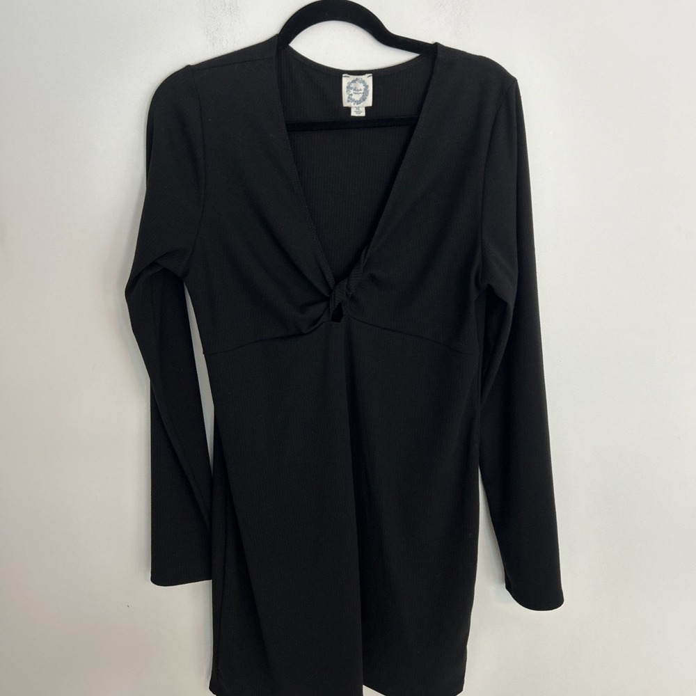 Blue Rain Women's XL Black Long Sleeve Mini Dress Date Night Evening Wear Comfy